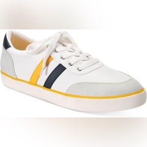 Clubroom M 7.5/ W 9 White Striped Cushioned Noah Round Toe Platform Sneakers